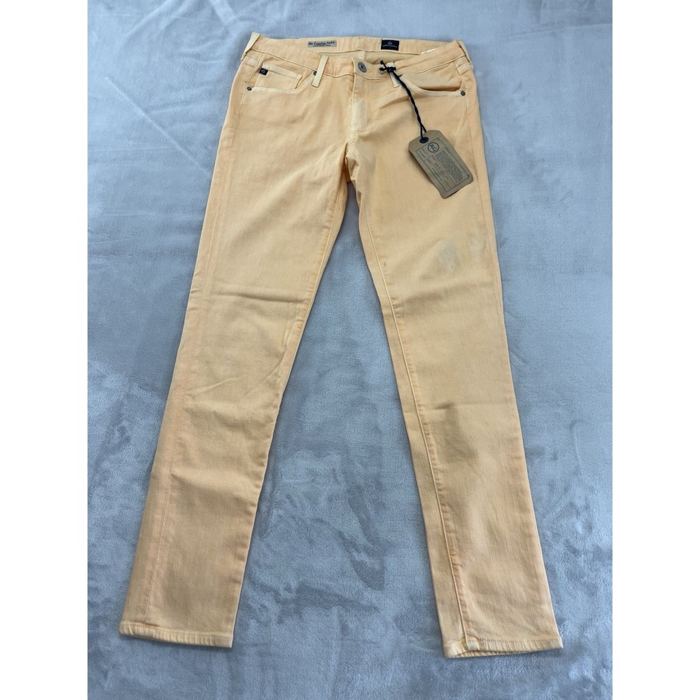 AG Adriano Goldschmied Jeans Women 29R Orange The Legging Ankle Super Skinny